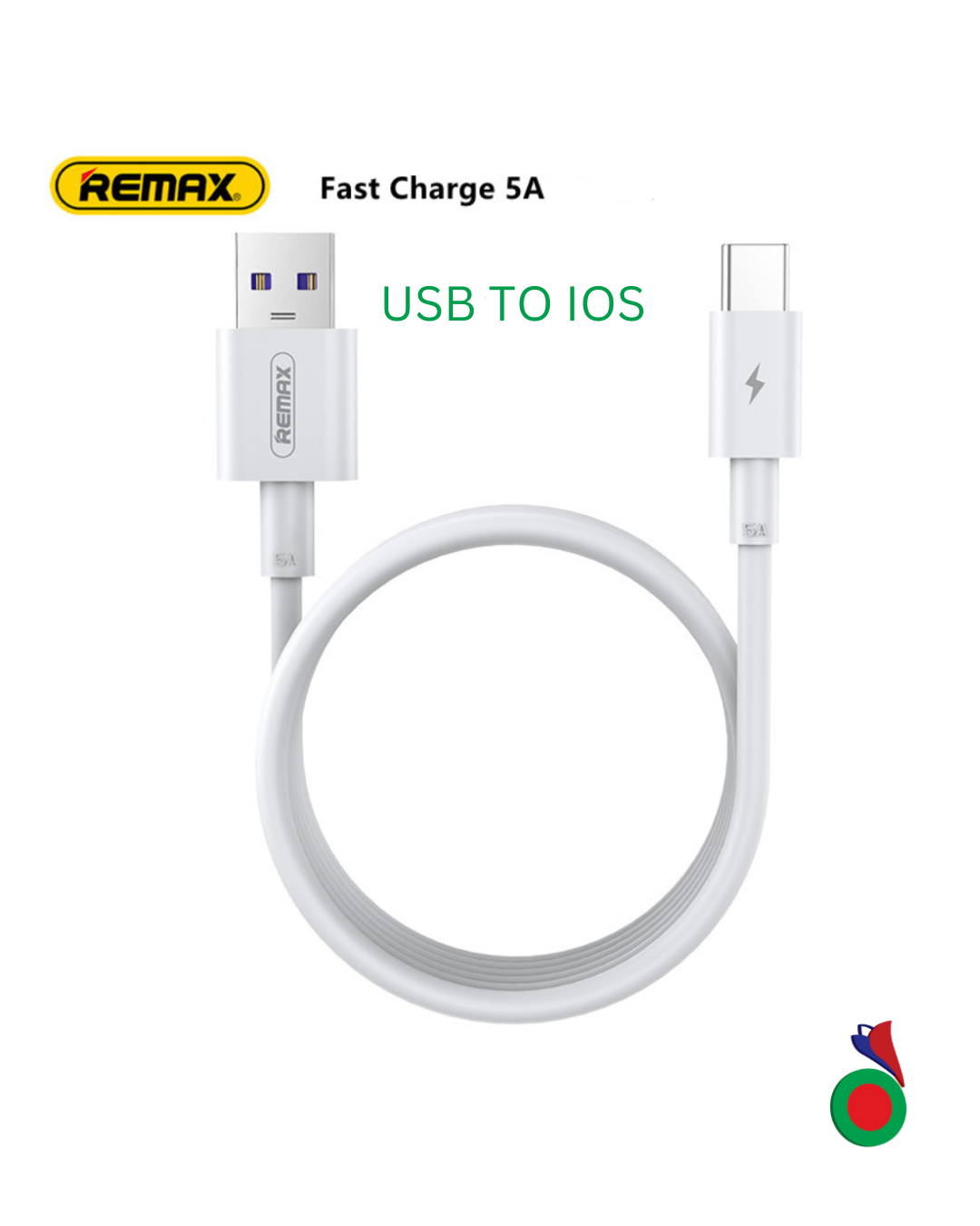 Remax 5A Charge Rapide Câble USB TO IOS (6G .6 PLUS) | 1M