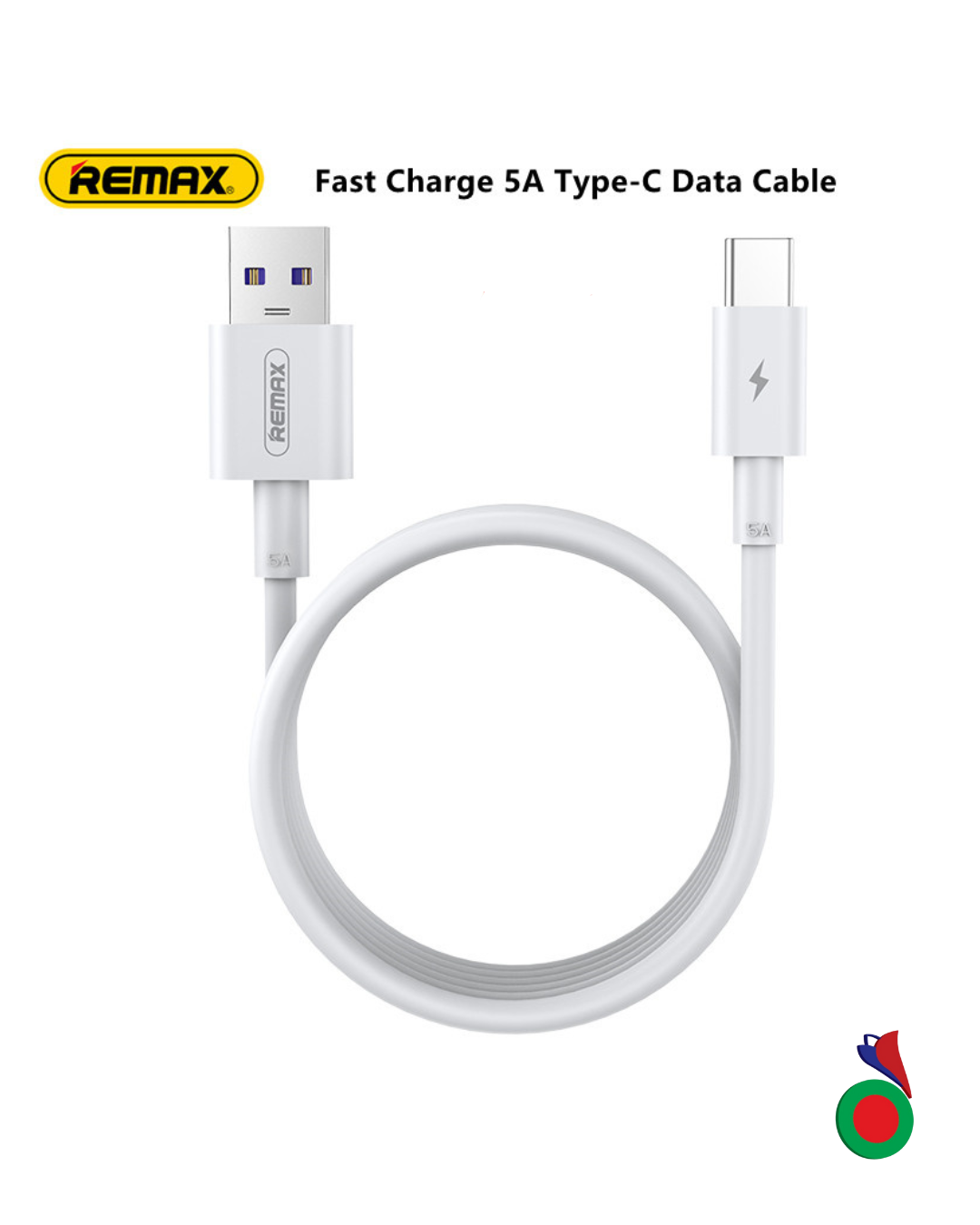 Remax 5A Charge Rapide Câble Type C PD 22.5W | Applicables à Tous Les USB Type-C 1M