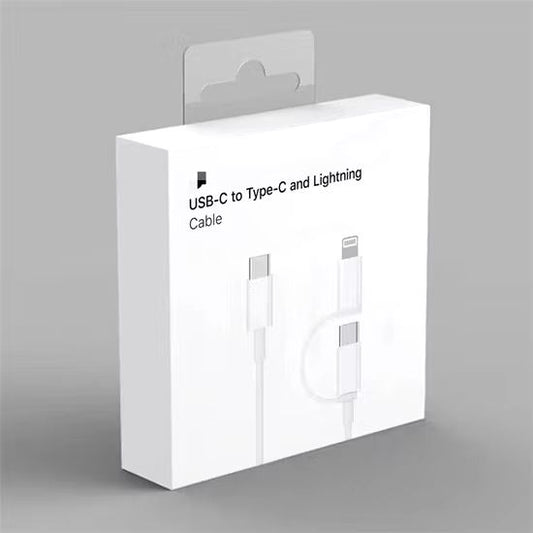 USB C TO TYPE C AND LIGHTING CABLE