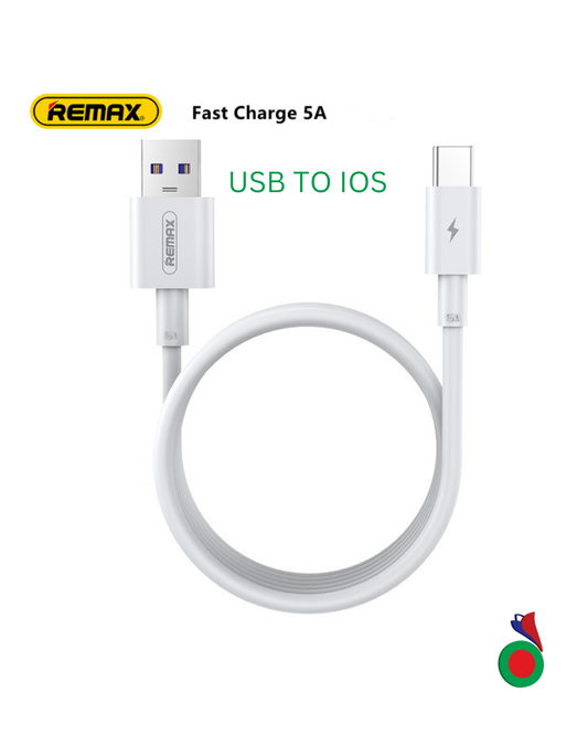 Remax 5A Charge Rapide Câble USB TO IOS (6G .6 PLUS)   | 1M