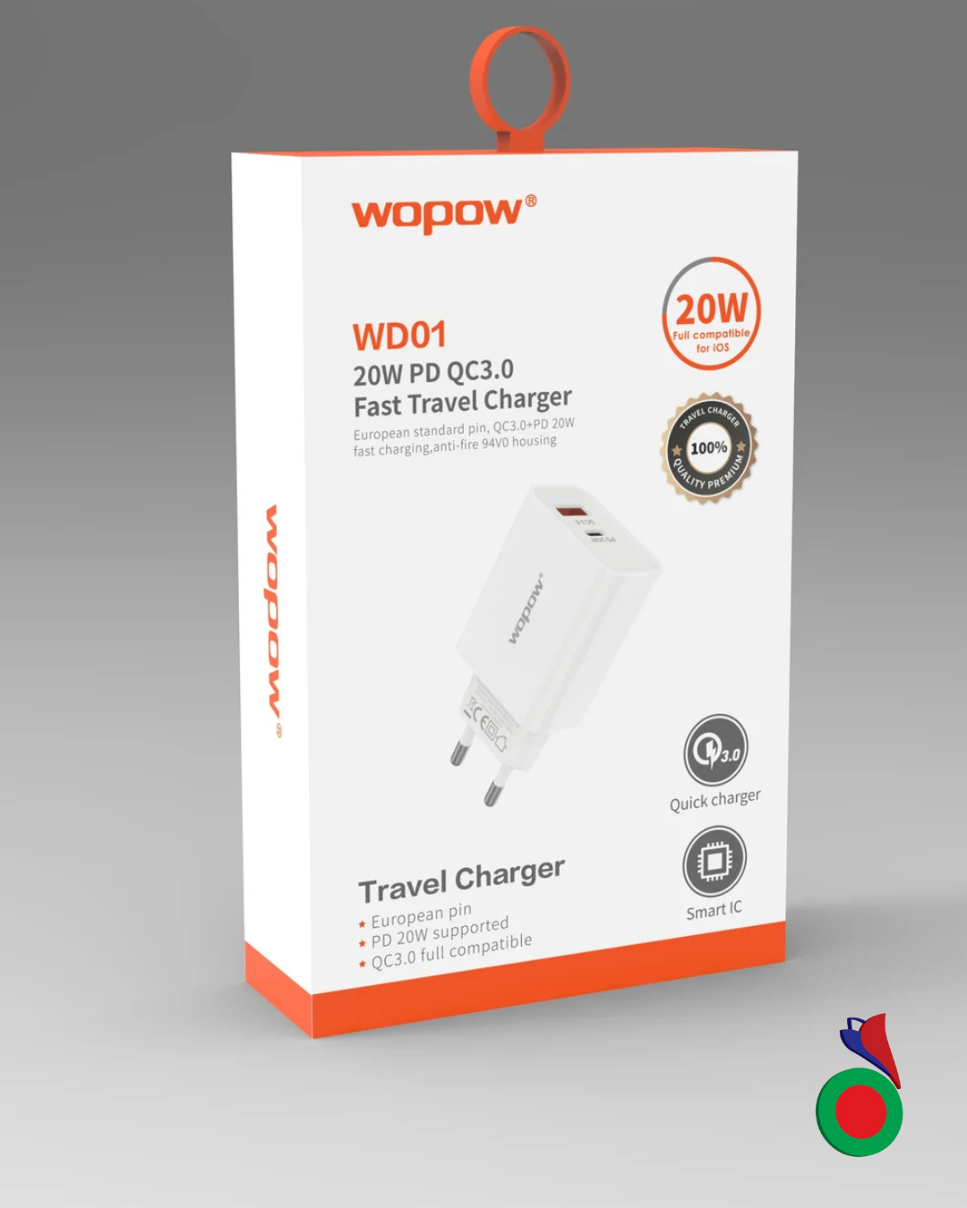 WOPOW 20W PD QC3.0 FAST CHARGER